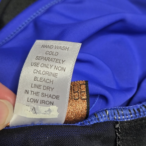 Swimsuits for All Tropiculture Swim Blue Womens Plus Size 28 Cute One Piece NWOT - Picture 10 of 12